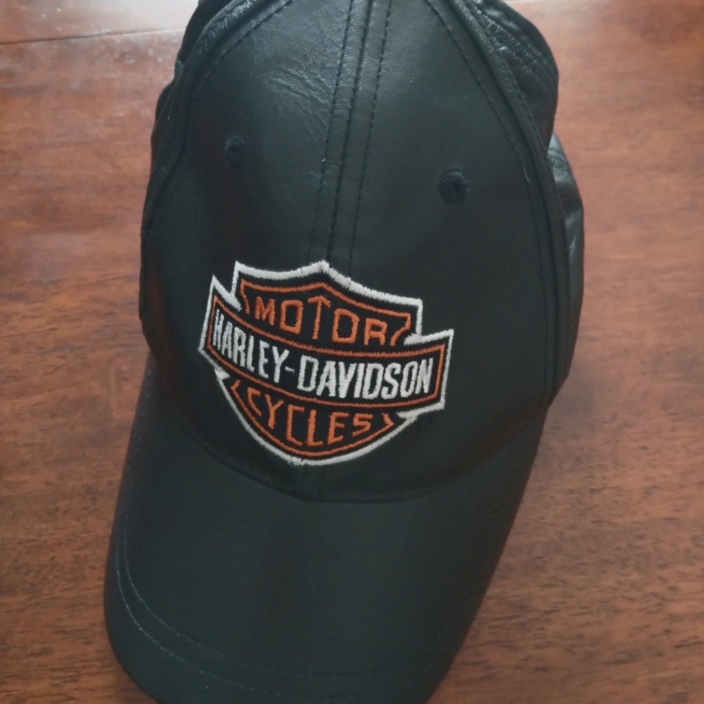 Leather Harley Davidson hat